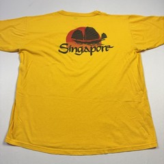 Vintage Russell Athletic Shirt Mens XL Yellow Singapore Unisys The Club 89 Tee