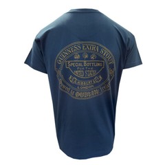 Traditional Craft Ireland Short Sleeve Airforce Blue Vintage Harp Label T-Shirt