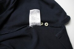 GANT Regular Fit T-Shirt Mens Medium Short Sleeve Half Button Polo Collared Navy