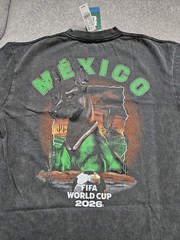 FIFA World Cup 2026 Mexico Dog T-Shirt PacSun Charcoal Wash Mens Size Large NWT