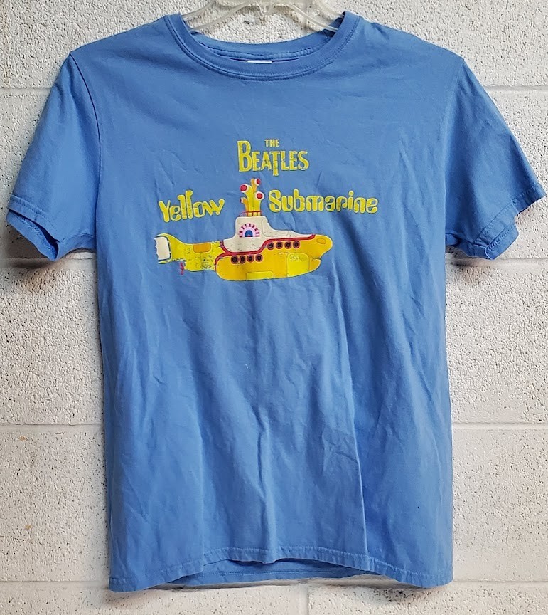 The Beatles Yellow Submarine Graphic T-SHIRT Light Blue Size Medium
