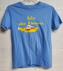 The Beatles Yellow Submarine Graphic T-SHIRT Light Blue Size Medium