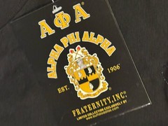 Alpha Phi Alpha Short Sleeve Black Shirt w/ 4″ Greek Twill Letters sz XL NEW
