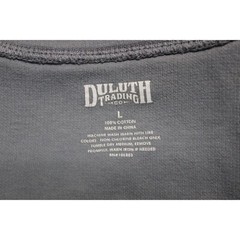 Duluth Trading men’s stand up collar rib knit thermal Henley shirt L