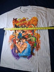 Street Fighter II Logo Capcom Gamer Licensed Adult T-Shirt L White