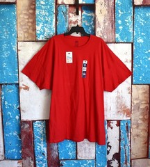 Men’s Fruit of the Loom Platinum 20 UPF Crew Neck T-Shirt 4XLARGE True Red NEW
