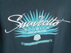 Suavecito Tequila Very Smooth Adult M Black Novelty Logo T-Shirt by Gildan