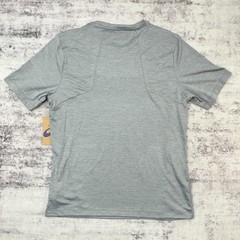 NWT ASICS Men’s Knit Spacedye SS Tee Small Gray Running Athletic MSRP $35