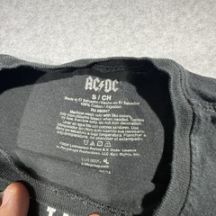 AC/DC Back in Black World Tour 1980-1981 T-Shirt Small Black Distressed