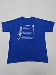 Fruit Of The Loom Unisex Kids T-Shirt Blue Graphic Vineyard Size M Good Condition
