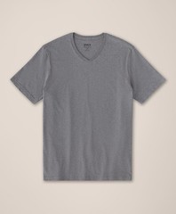 NWOT-Pact-Men’s Organic SoftSpun Essential V-Neck Tee-Med Grey Heather- (LARGE)