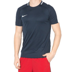 Nike Men’s Navy Blue Dri-FIT Short Sleeve T-Shirt White Swoosh Logo Size L