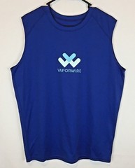 Badger Sport Mens Pullover T-Shirt Size Large VaporWire Sleeveless Blue