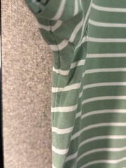 Polo Ralph Lauren Green/White Striped V-Neck Tee Large