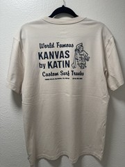 Katin Large Men T-shirt Logo 100% Organic Cotton Vintage White