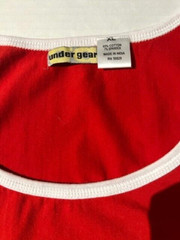 New UNDERGEAR International Male Red & White Cotton Fitted Tank Top sz XL