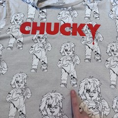Men’s Chucky All-Over Print Graphic T-Shirt Size Medium Cotton Blend