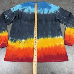 Led Zeppelin T Shirt Mens Large Multicolored Long Sleeve Tie Dye Flaws Preowned