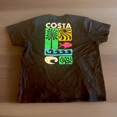 Costa T-Shirt Black Men’s 2XL / XXL Fishing Shirt Sleeve Cotton Two-Sided