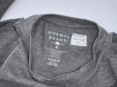 The Normal Brand Pocket T-Shirt Long Sleeve M Gray Cotton Poly Rayon YGU U4-103