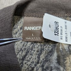 Men’s Vintage Mossy Oak Camo AOP Long Sleeve Shirt Size L Ranger USA Made 90s