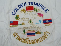 VTG Golden Triangle Shirt Adult XL Myanmar Thailand Laos China Embroidered Logo