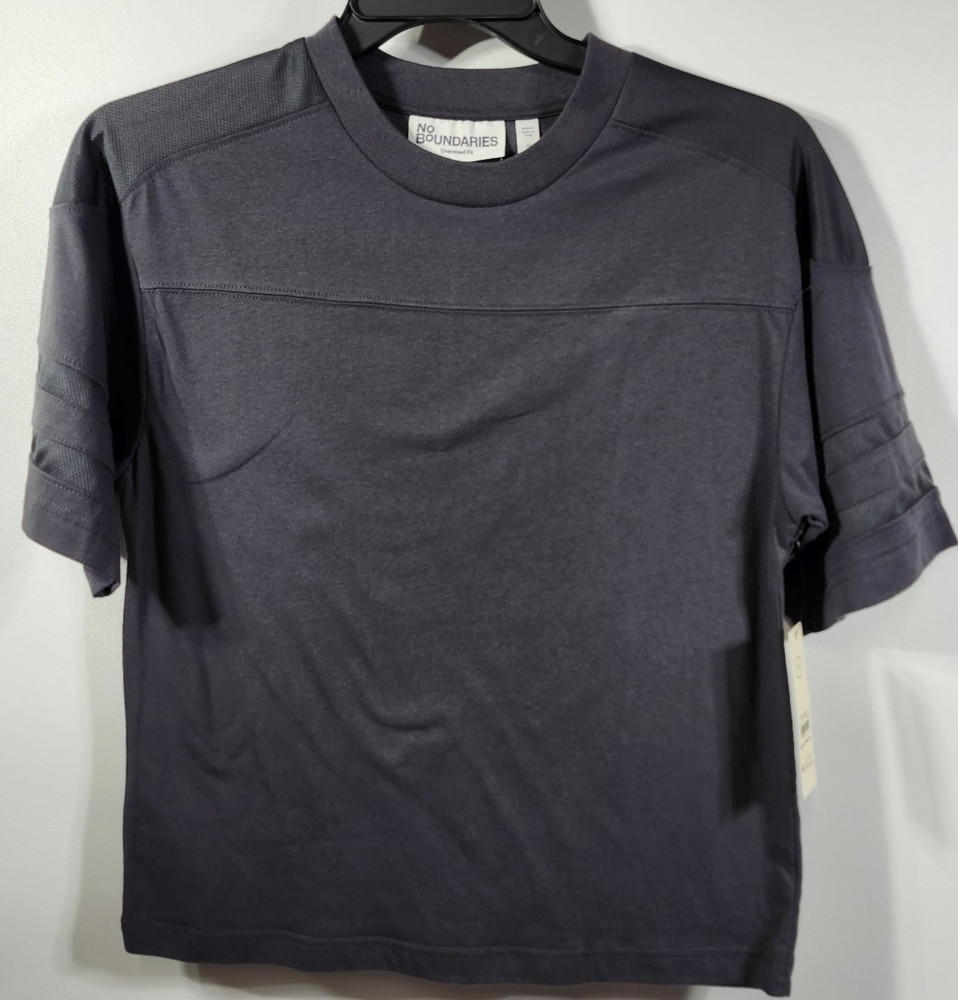 No Boundaries Men’s XS Cotton Oversize Tee Short Sleeve Black T-Shirt NEW