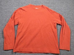 Gap Shirt Mens Large Orange Long Sleeve Crew Neck Classic Fit Casual Tee