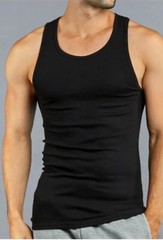 3 Packs Men 100% Cotton Ribbed Tanktop A-Shirt Wife Beater Undershirt Lot