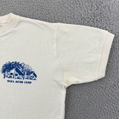 Vintage Mara River Camp Shirt Adult Meidum Kenya Short Sleeve 80s Outdoor USA