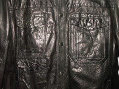 Men’s All Saints DENSIG LEATHER SHIRT jacket overshirt XL (ref53) £149.99!!!!!