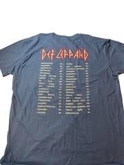 Def Leppard Blue Gray 2017 Concert Tour T-shirt Band XL Short Sleeve
