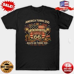 Route 66 100 Years Shirt, America 250 Shirt 2026, USA 250th Years T-Shirt S-5XL