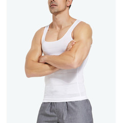 Men Slimming Body Shaper Waist Trainer Tank Top Fat Burn Belly Compression Vest