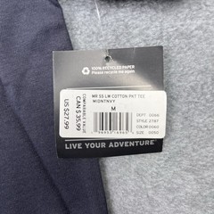 NWT Eddie Bauer Men’s Medium T-Shirt Pocket Midnight Navy Crewneck Short Sleeve