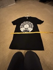 Mens Black Bella+Canvas Graphic Tee – 18K Heart Design Sz M