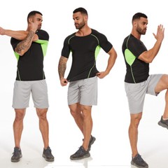 Mens Compression Athletic Fitness Shirt Base Layer Tops Tight Dry Sports Gym Tee