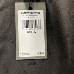 JOHN VARVATOS Eden Burnout Crew Shirt Men’s Size L Carbon Gray