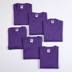 Vintage Russell Athletic Adult M Purple Basic T-Shirt – Lot of 6