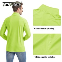 UPF50+ Men’s Sun Protection UV Shirts 1/4 Zip Long Sleeve Performance Golf Tops