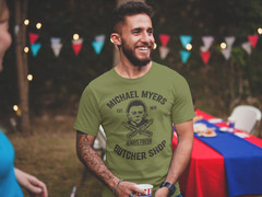 Michael Myers Butcher Shop T-shirt, Halloween Shirt, Funny Horror Movie Shirt