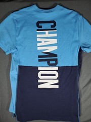 Champion Reverse Weave Men’s Shirt Size Large Dark And Light Blue T-shirt
