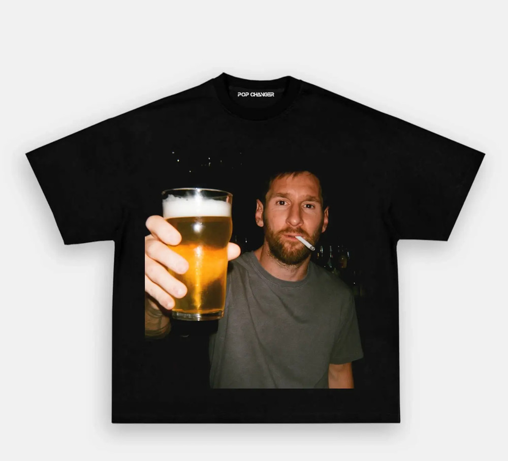 Cheers with Messiiii Graphic Tee Vintage Soccer Fan Shirt Unisex