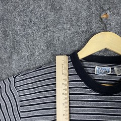 VINTAGE Canyon River Blues Ringer T Shirt Mens Large Blue Grey Striped 90s Blank