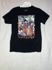 Dragon Ball Z T-shirt Size Medium Goku Super Saiyan Anime Black Crew Neck M