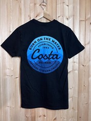 Costa Del Mar T Shirt Born On The Water Black double sided tee est 1983 sz Small