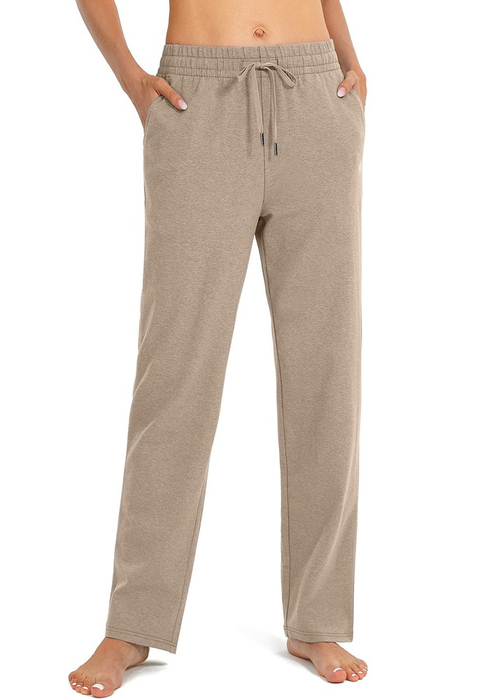 Women’s Cotton Sweatpants Yoga Lounge Casual Pants Open Bottom Sweat Pants fo…