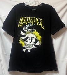 Beetlejuice T-Shirt Large Black Sandworm Monster Tim Burton Movie