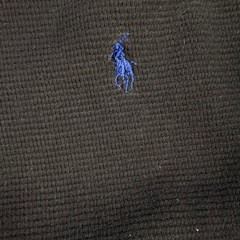 Polo Ralph Lauren Sleepwear XL Black Waffle Knit Long Sleeve Shirt