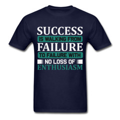 Success is walking from failure Inspirational Quote Tshirt motivational T-Shirt